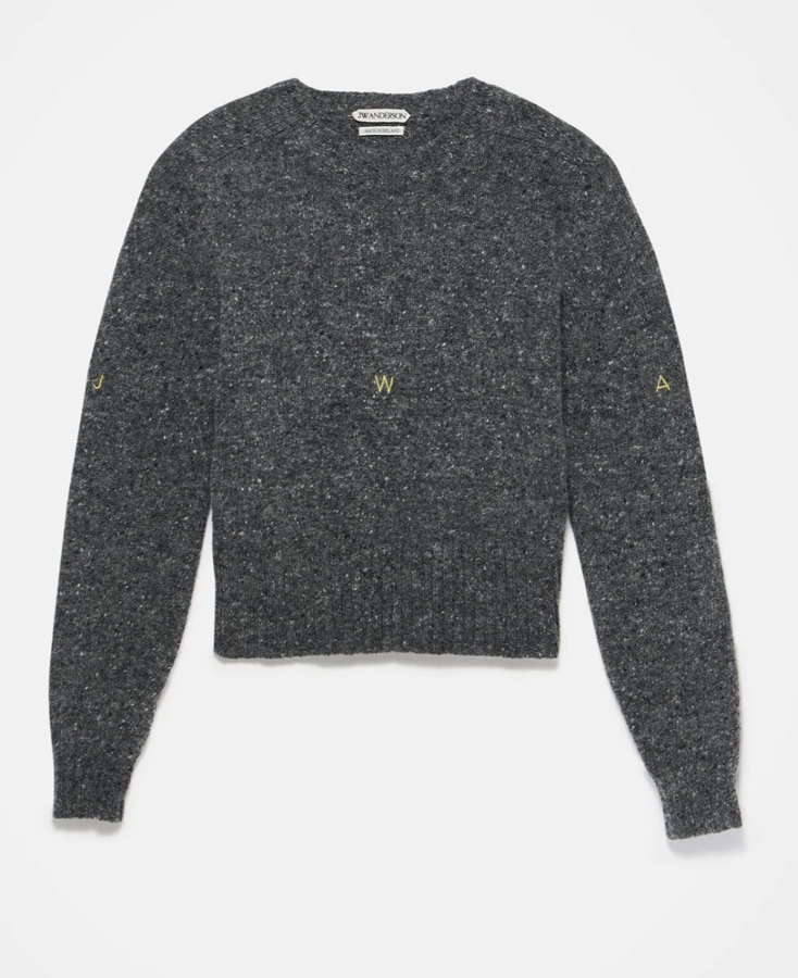 pull gris à col rond jw anderson 