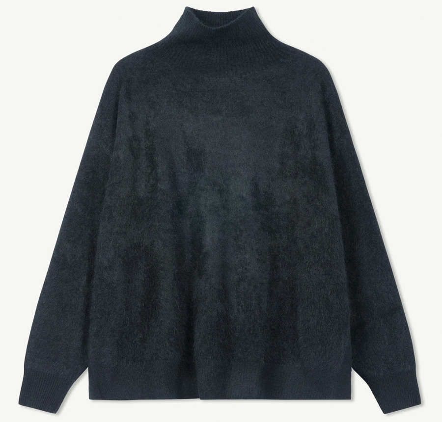 pull à col montant en cachemire brossé bompard