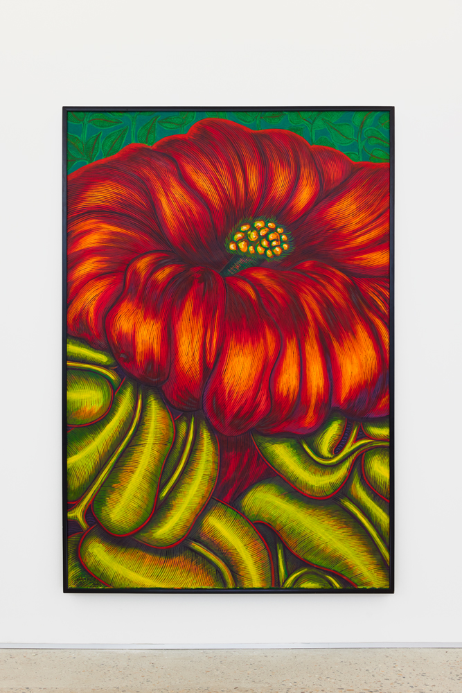 œuvre de l'artiste Emma Reyes, Untitled (1956) exposée à la galerie Crèvecœur à Paris