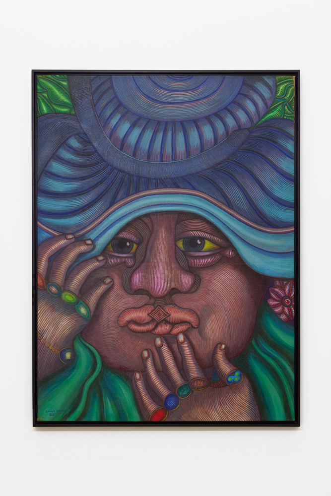 œuvre de l'artiste Emma Reyes, Untitled (1956) exposée à la galerie Crèvecœur à Paris