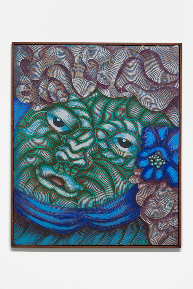 œuvre de l'artiste Emma Reyes, Untitled (1956) exposée à la galerie Crèvecœur à Paris