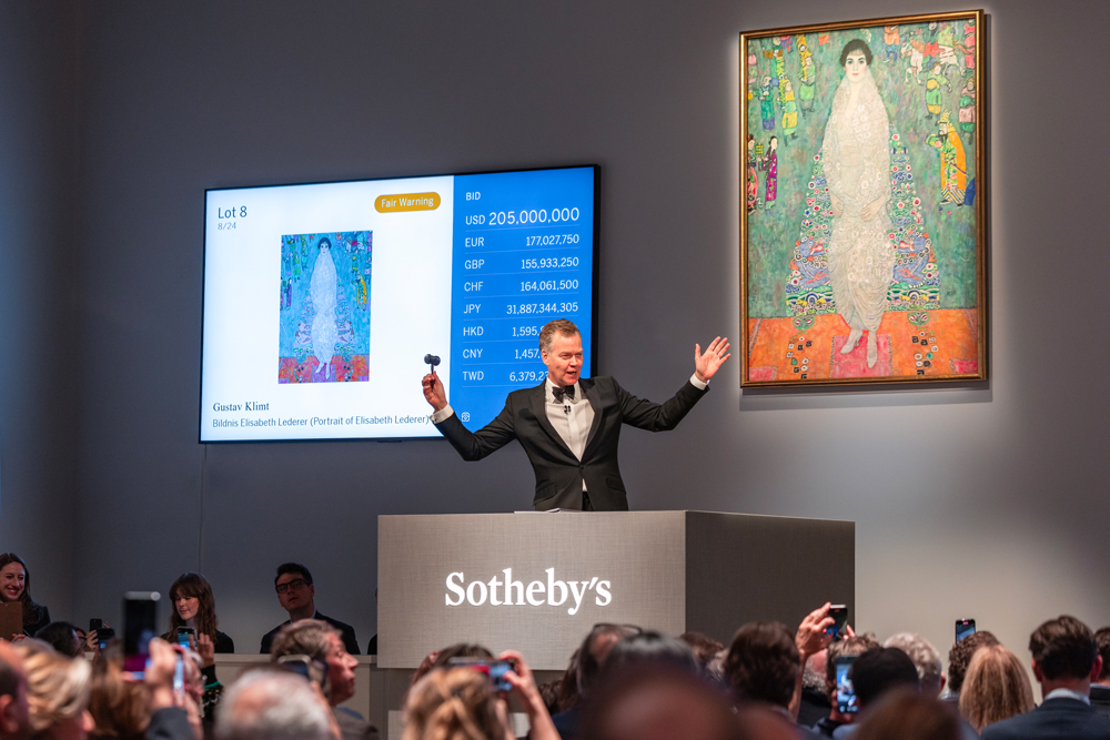 Le record du tableau de Klimt endu à 200 millions de dollars lors de la vente aux enchères de la collection Leonard A. Lauder Collection chez Sotheby's New York