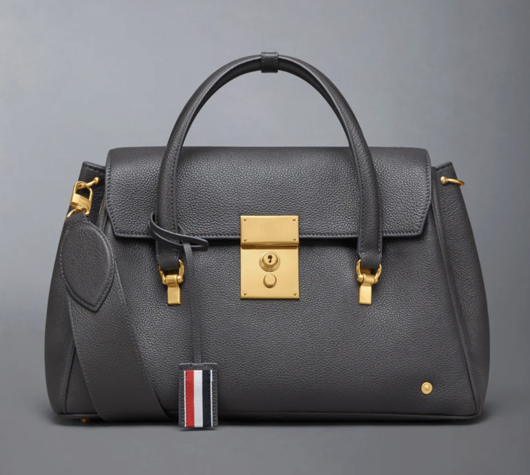 grained grey leather bolton thom browne 