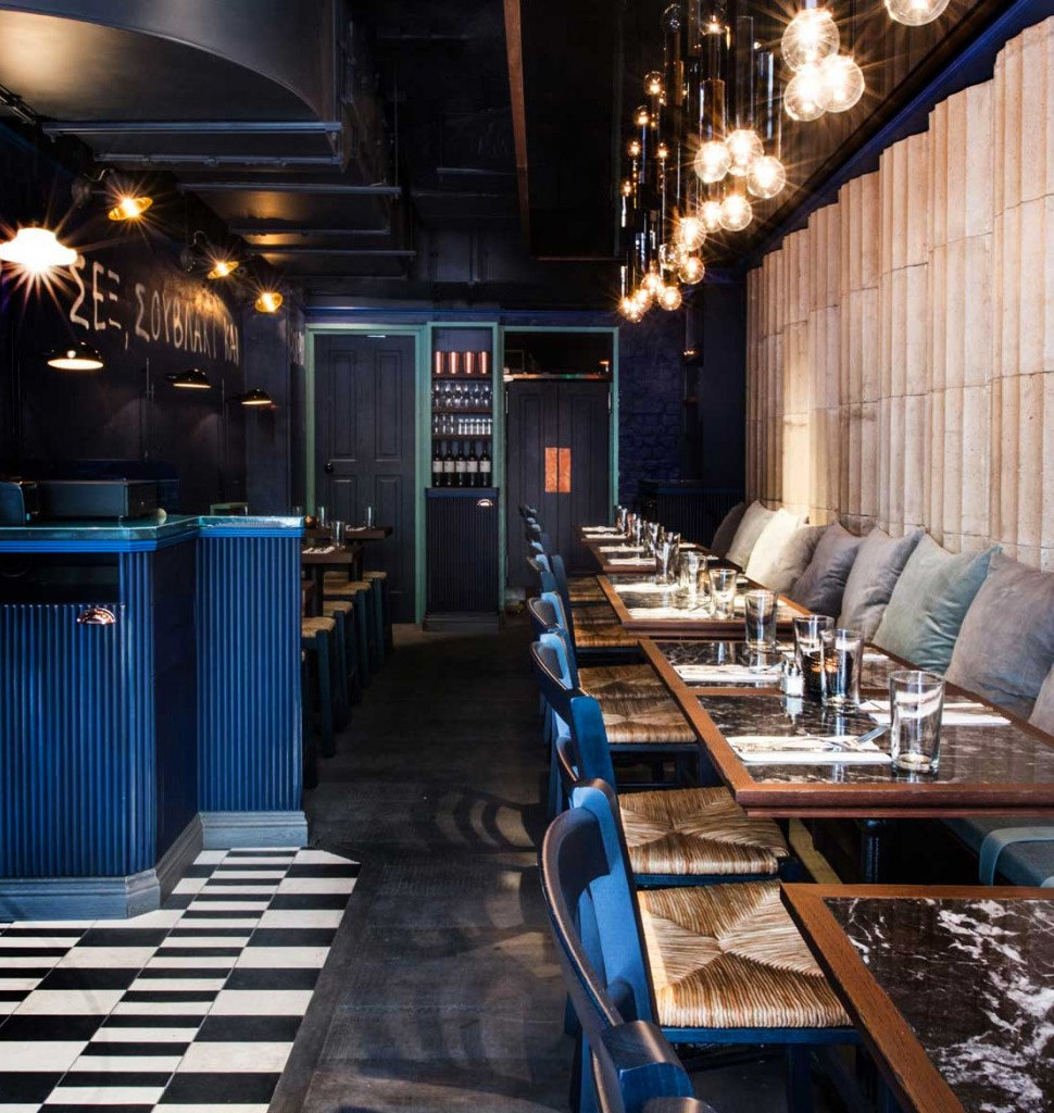 Le restaurant grec Suvlaki à Soho, Londres 