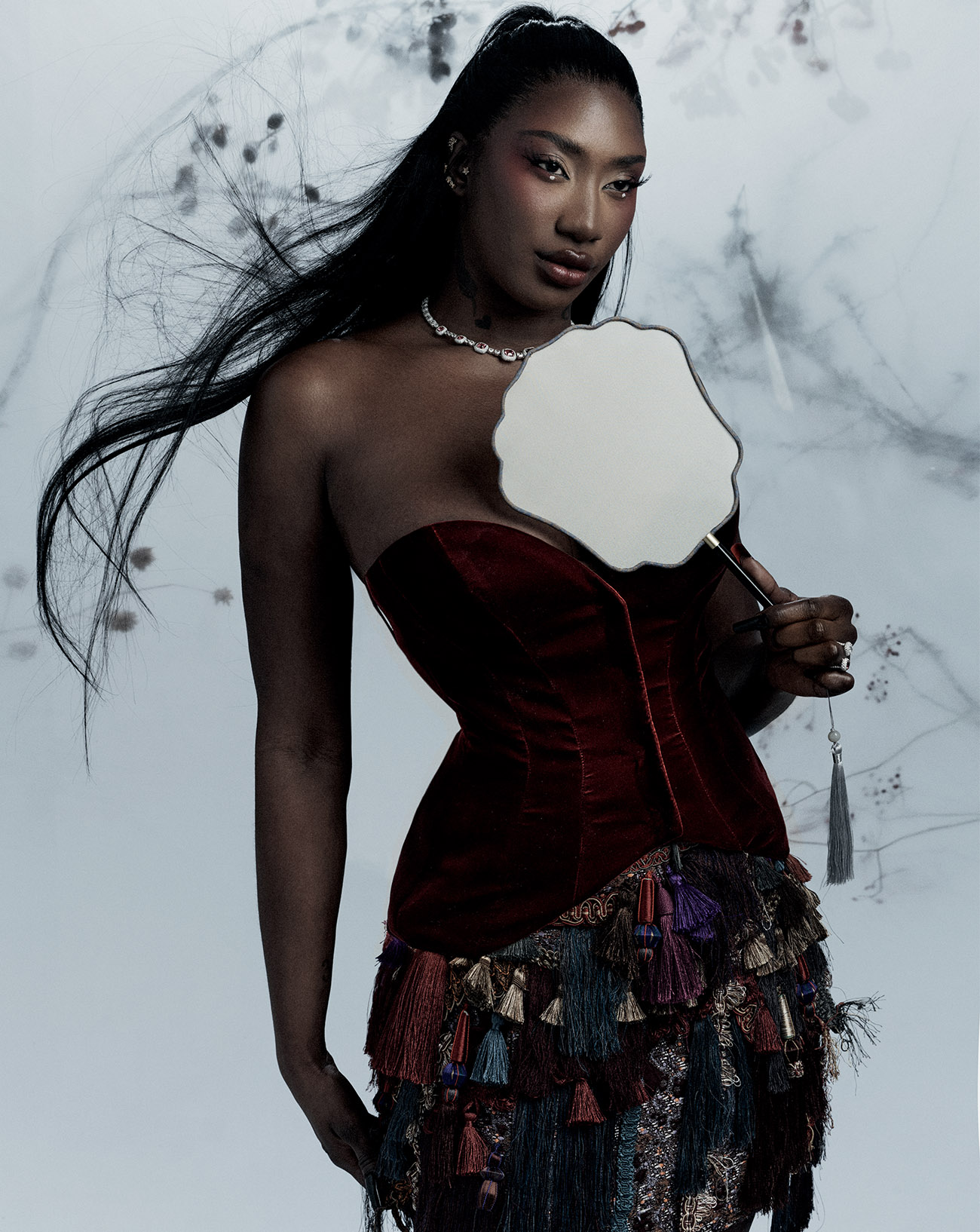 Aya Nakamura en Corset pour Numéro Femme.