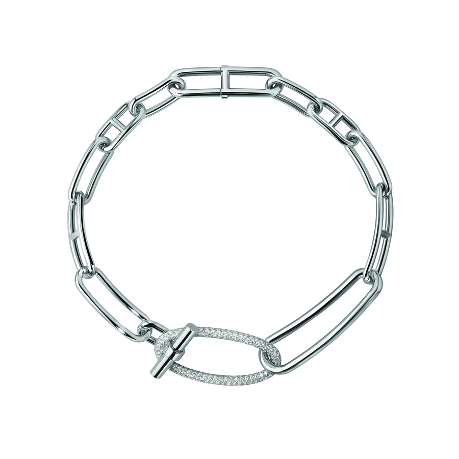 
Collier Adage en or blanc et diamants, Hermès, Prix sur demande