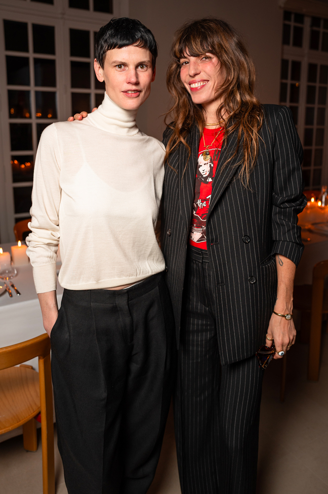 Saskia de Brauw, Lou Doillon au dîner Canada Goose par Haider Ackermann.