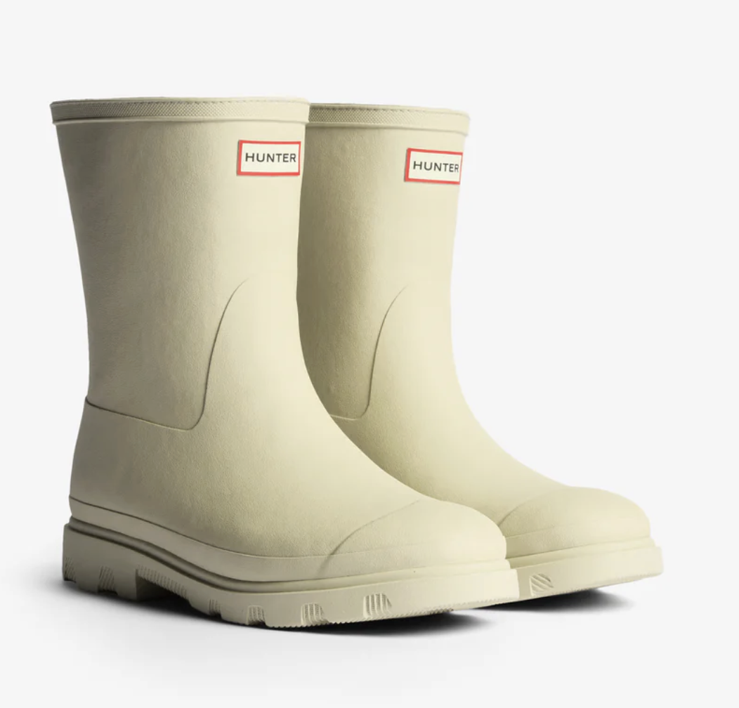 bottes de pluie basses en caoutchouc beige hunter 