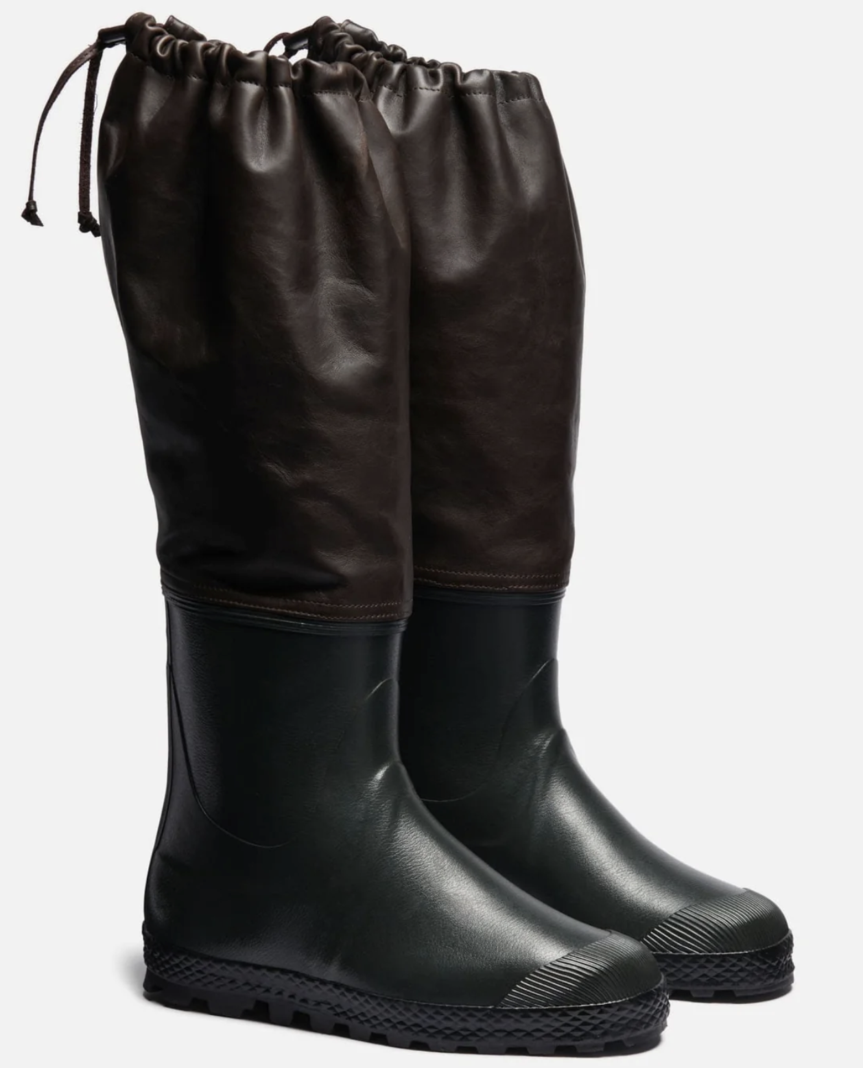 Bottes de pluie en caoutchouc et cuir rier 