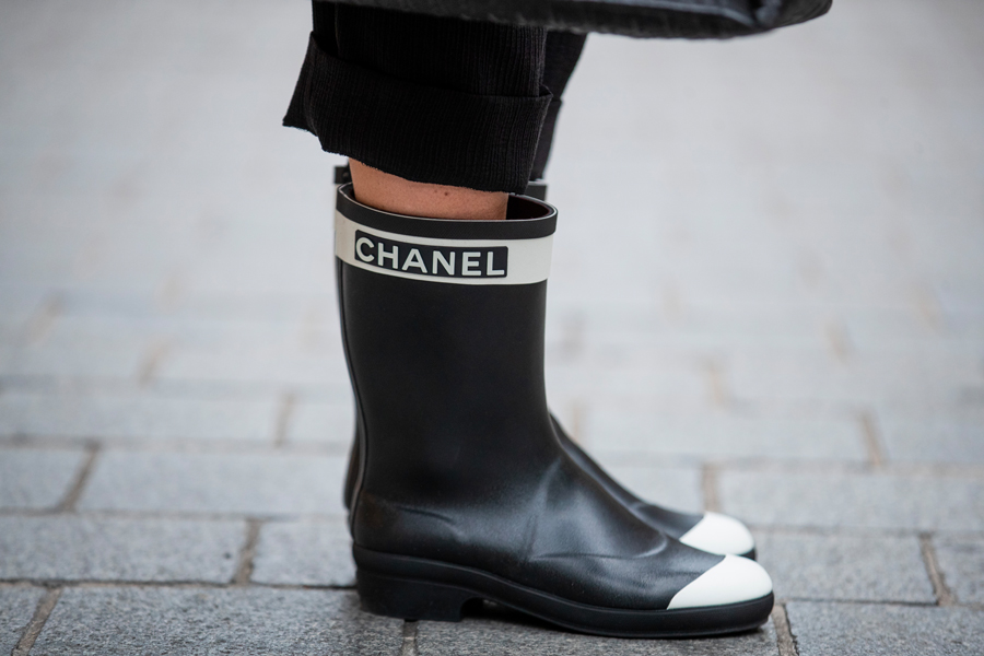bottes de pluie basses chanel 