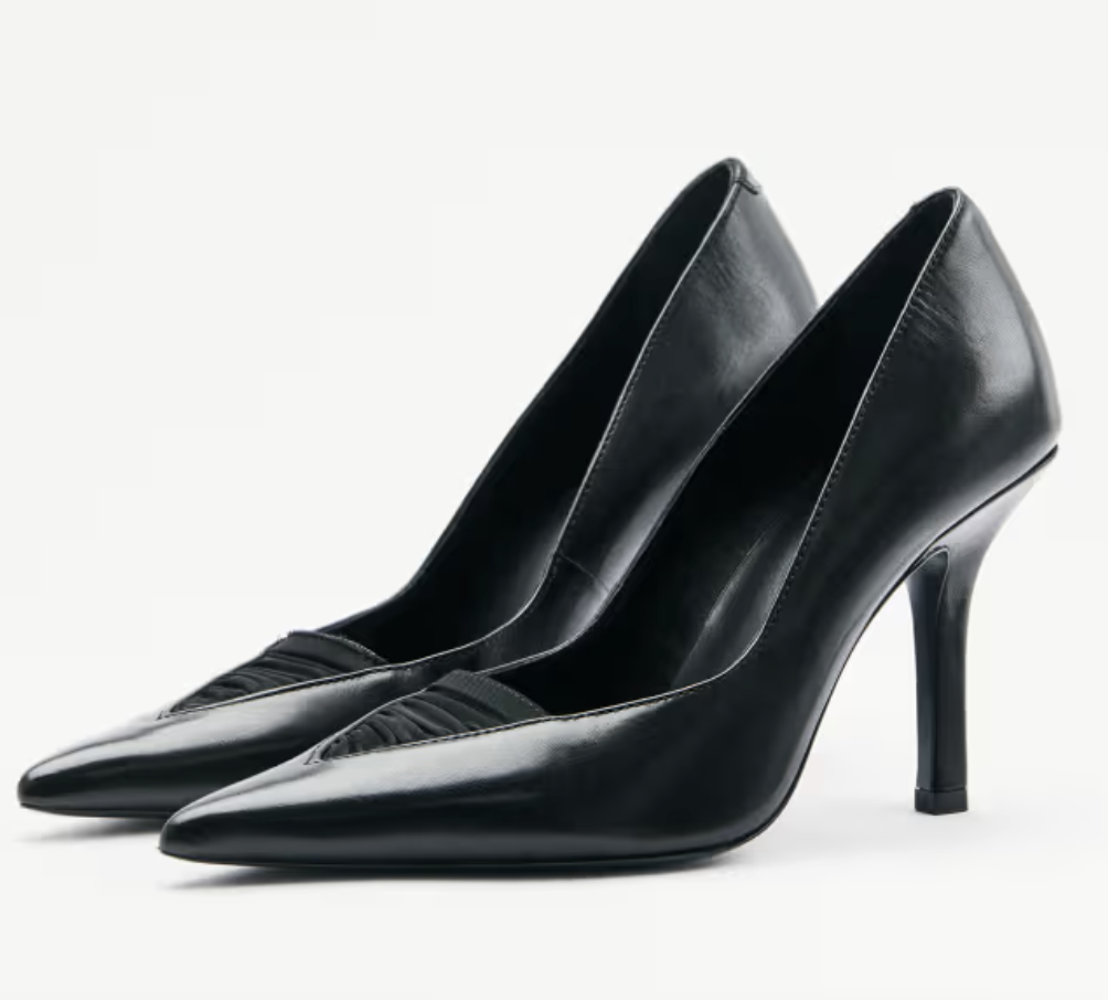 escarpins en cuir noir patrizia pepe