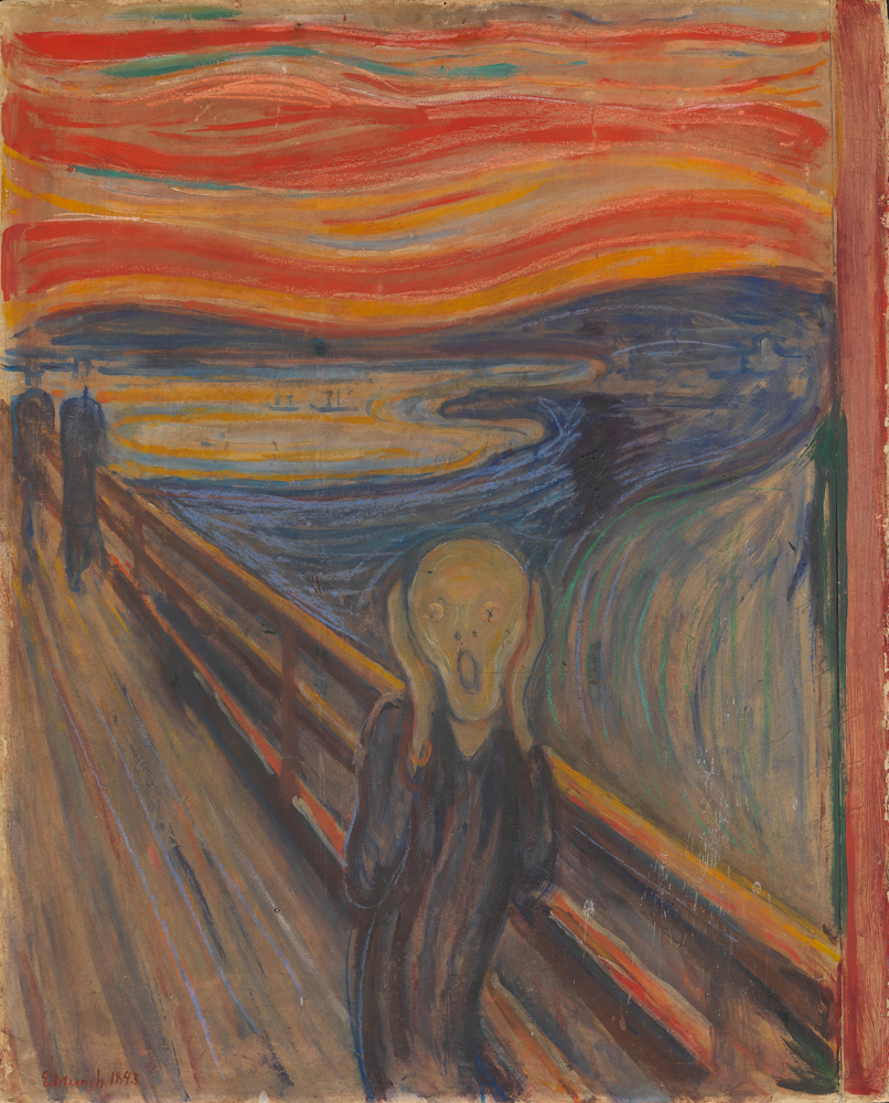 tableau du peintre Edvard Munch Le Cri (1893), inspiré par une momie Chachapoya exposée au musée de l'homme à Paris
