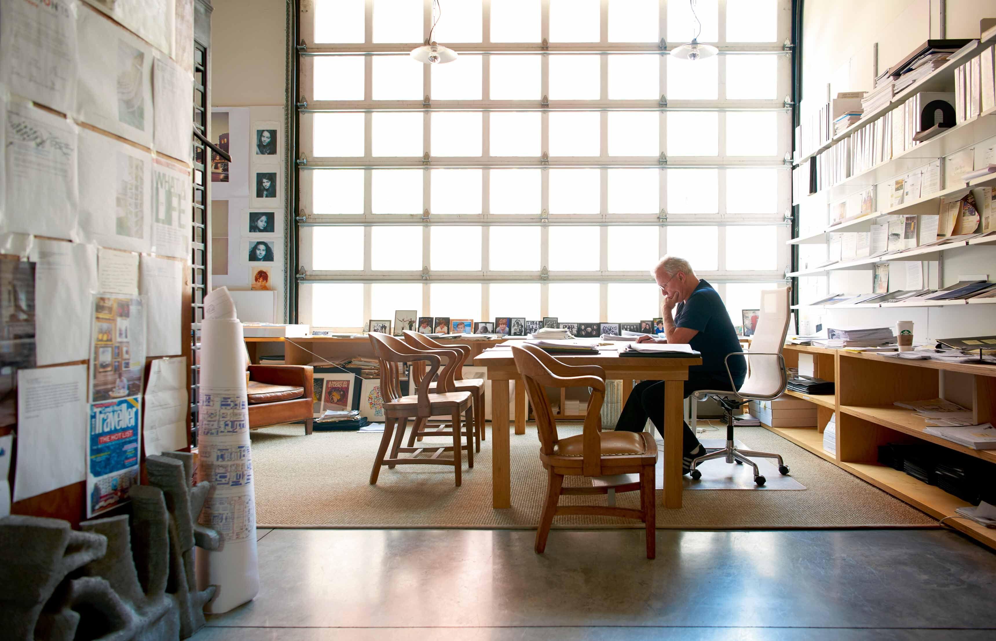 Ian Schrager dans son bureau de West Village, à New York.