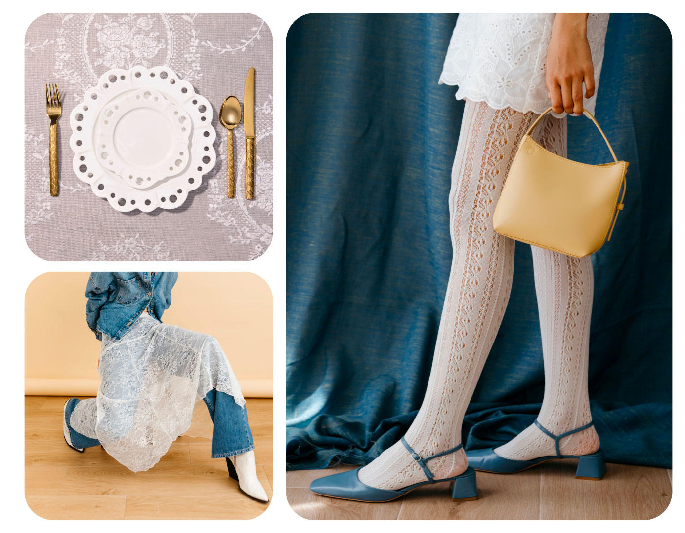 La tendance de la dentelle dans la mode et la décoration par Pinterest.