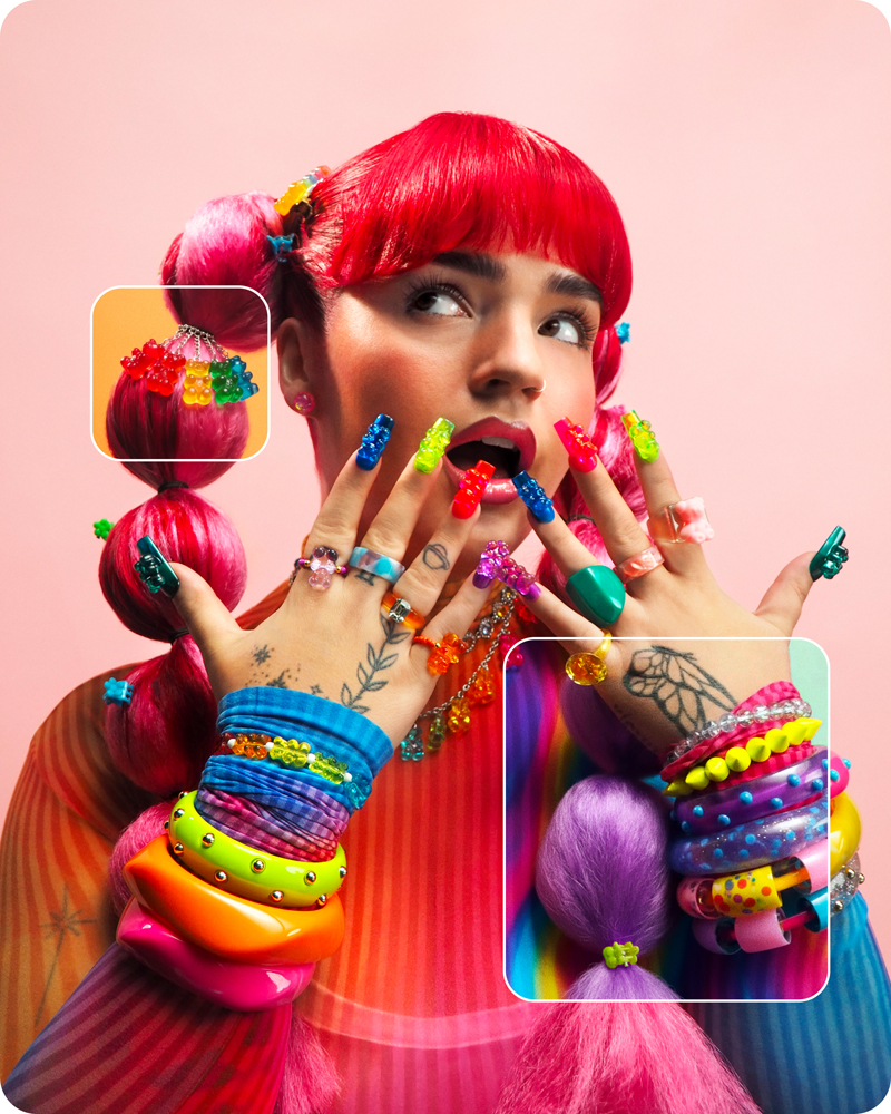 La tendance bonbon en nailart, beauté, accessoires et charms par Pinterest.