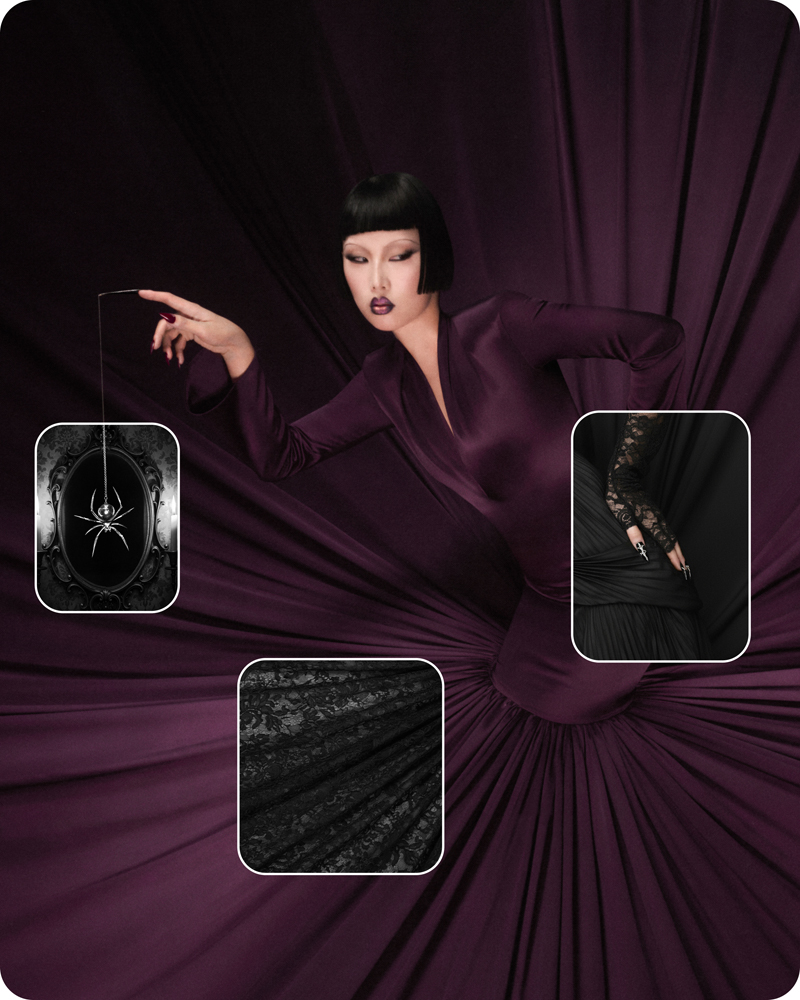 La tendance romantique gothique en beauté et dans la mode par Pinterest.