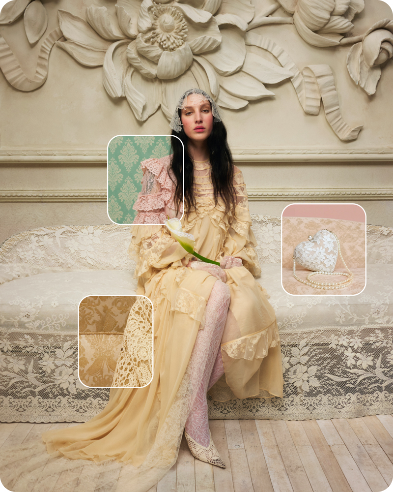 La tendance de la dentelle dans la mode et la décoration par Pinterest.