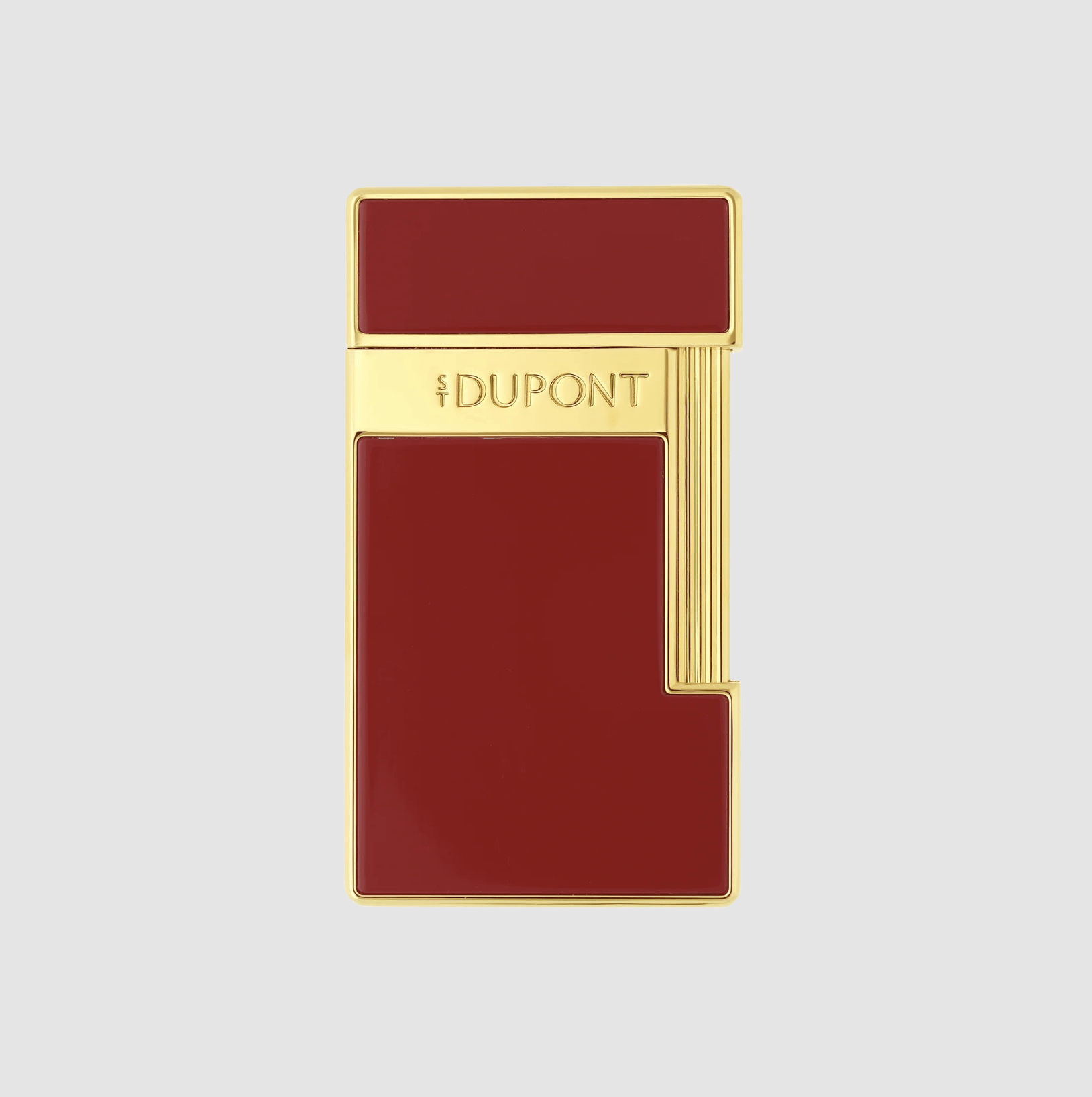 briquet métallique doré et laqué st dupont