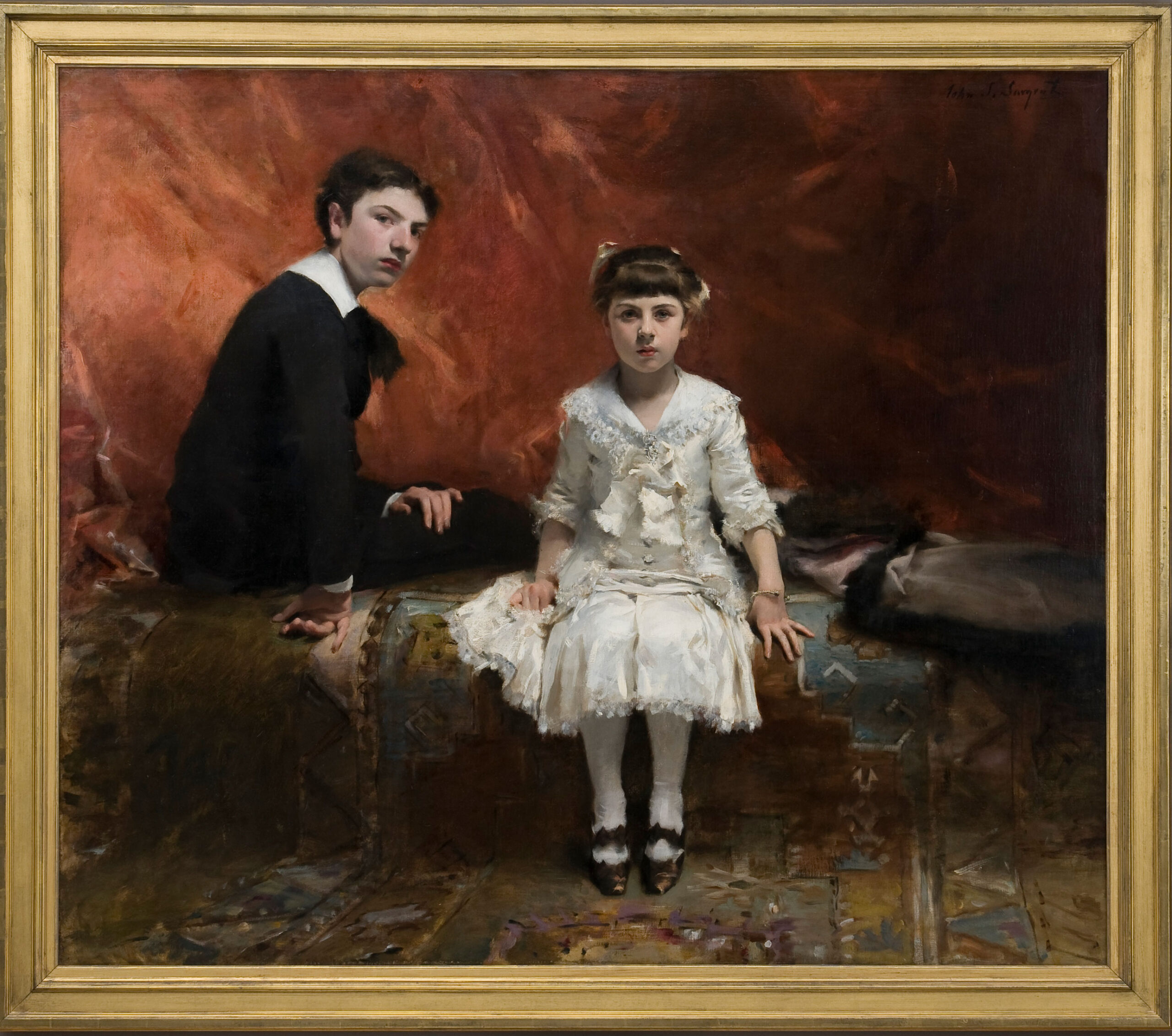 tableau de John Singer Sargent, Portait de Mr Edouard et de Mlle Marie-Louise Pailleron, (1880-1881) exposé au musée d'Orsay
