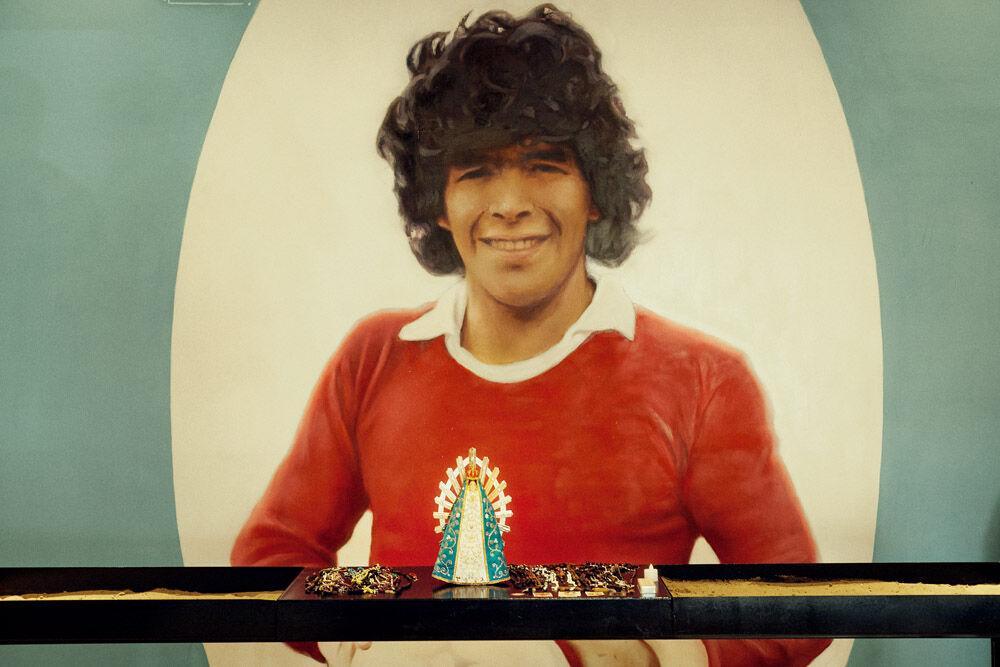 Le sanctuaire consacré à Diego Maradona dans l’enceinte du stade du quartier de La Paternal