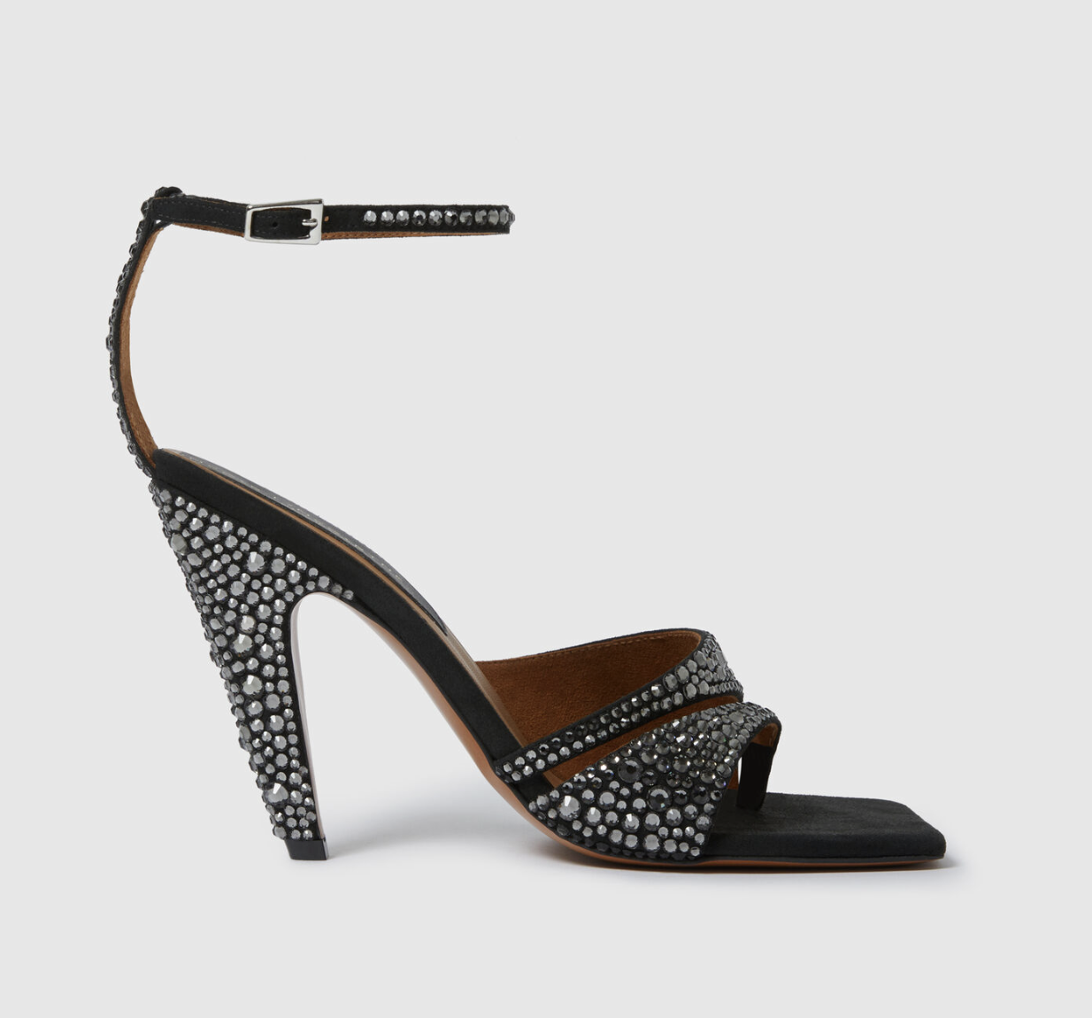 sandales à bout carré et cristaux stella mccartney