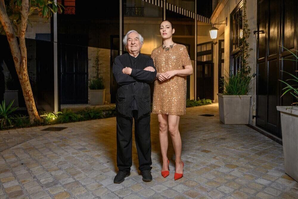 Daniel Buren et Charlotte Dauphin © Michael Huard/ SAY WHO .