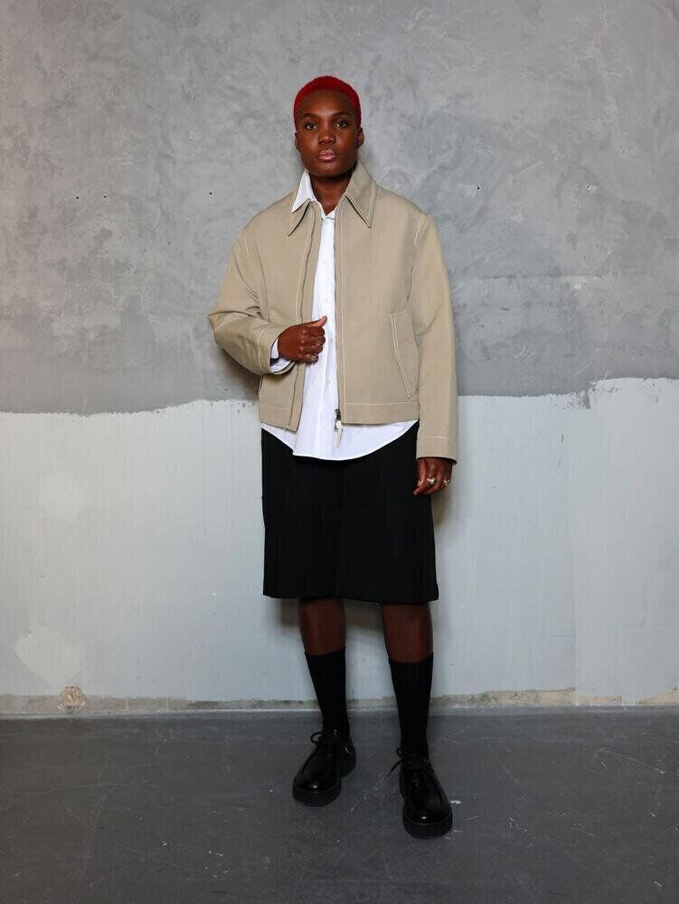 Arlo Parks attends the Ami Paris Menswear Fall/Winter 2026-2027 show as part of Paris Fashion Week on January 21, 2026 in Paris, France. (Photo by Arnold Jerocki/Getty Images for Ami Paris)