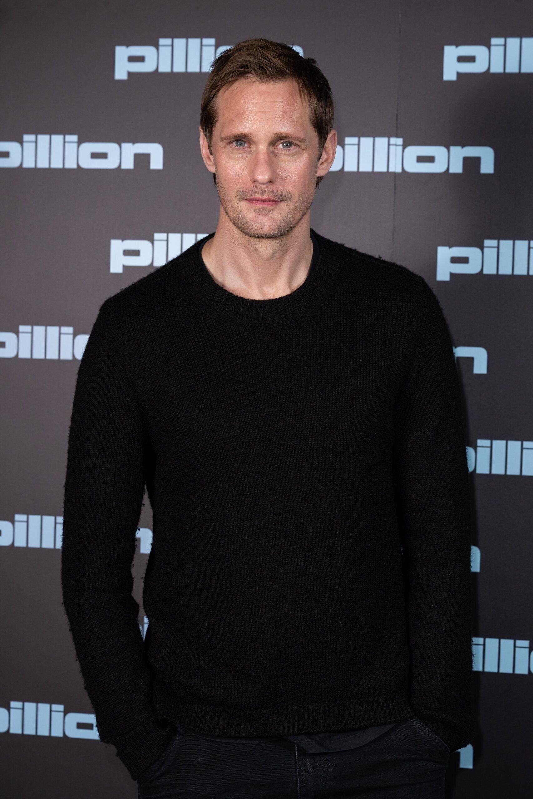 L'acteur Alexander Skarsgard lors de la projection de Pillion en novembre 2025 à Londres. © Jeff Spicer/Getty Images.