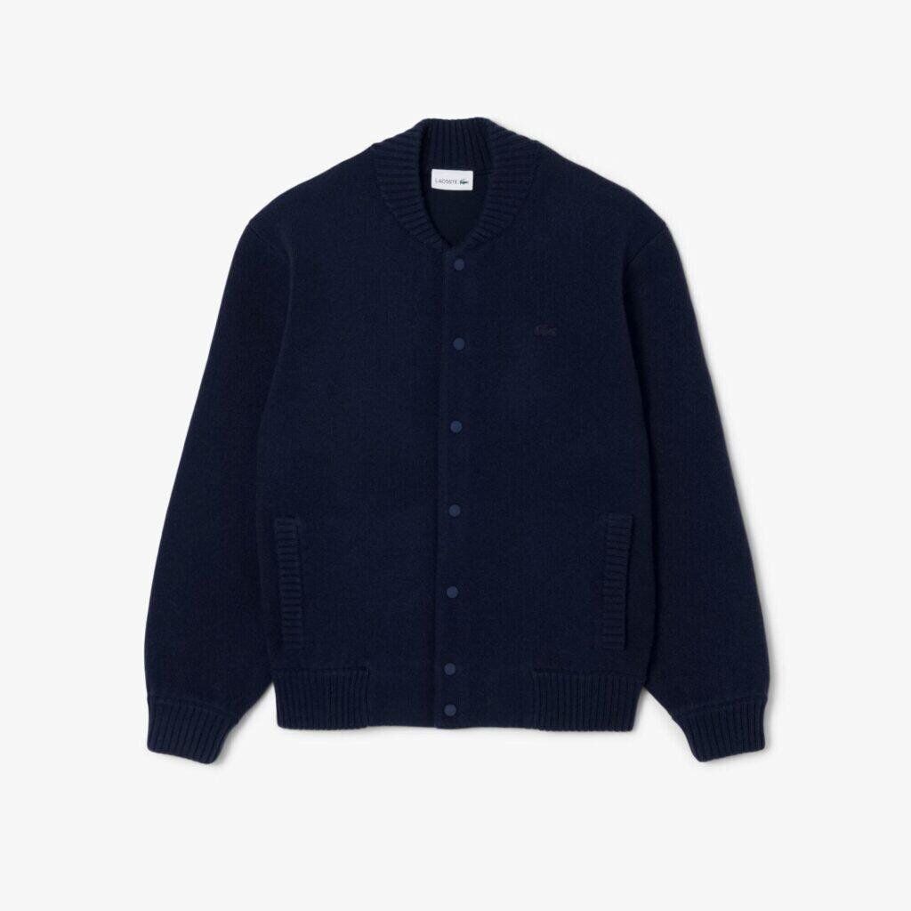 Bomber en laine mérinos, Lacoste.