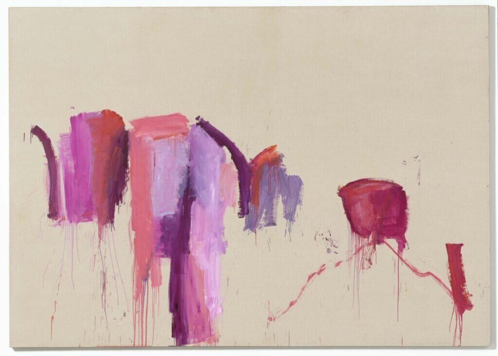 Sans titre (2025) de Martha Jungwirth. Huile sur papier marouflé sur toile.