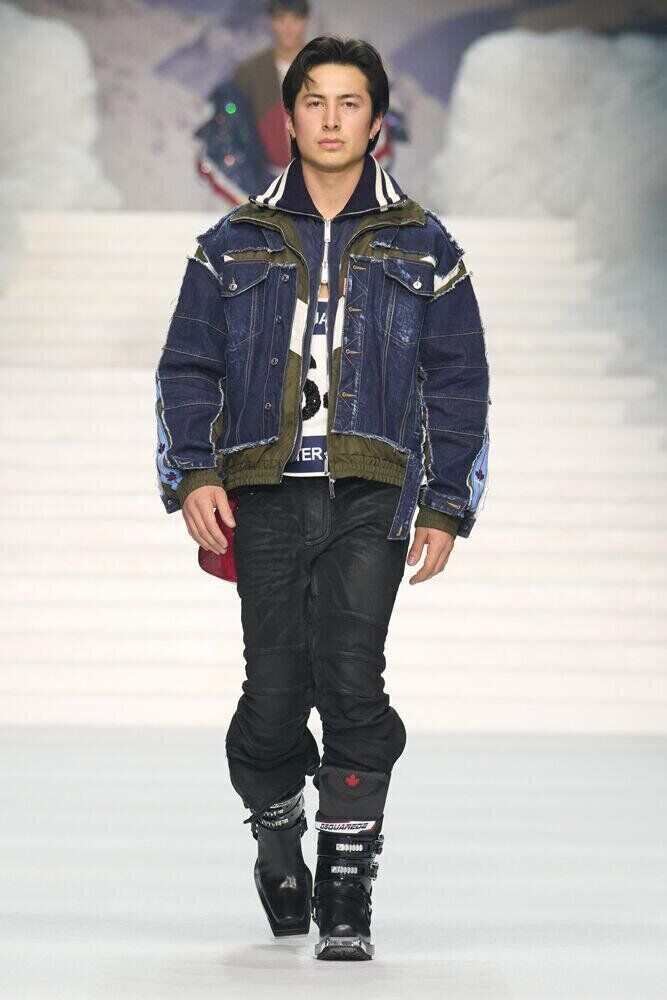 Hudson Williams au défilé Dsquared2 automne-hiver 2026-2027.