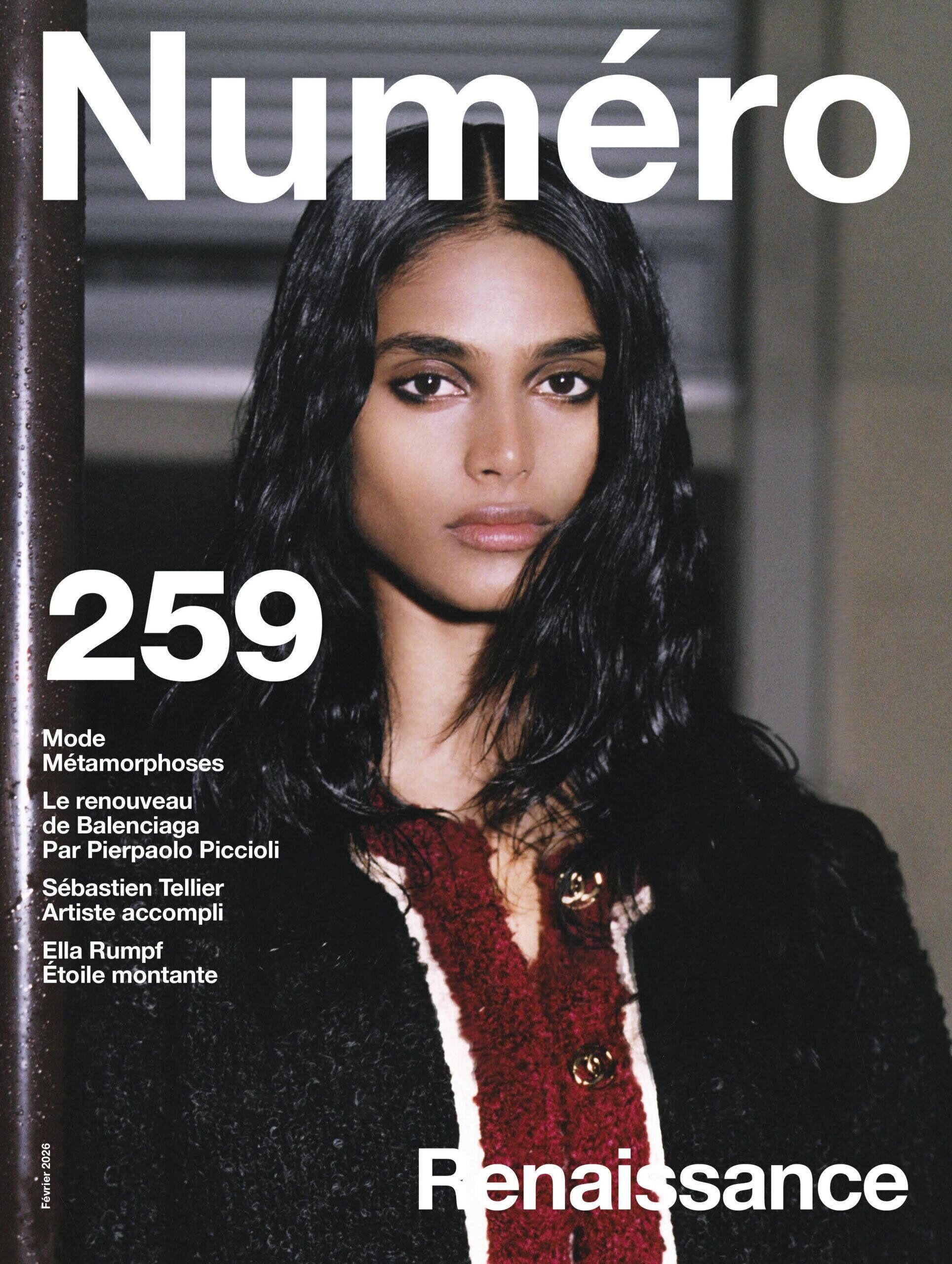 Bhavitha Mandava photographiée par Agata Serge. Bhavitha Mandava chez Women MGMT porte une veste en maille de soie, CHANEL. Réalisation : Charles Varenne. Coiffure : Daniel Martin avec les produits Sam McKnight. Maquillage : Marion Robine avec les produits Manasi 7 chez Calliste Agency.