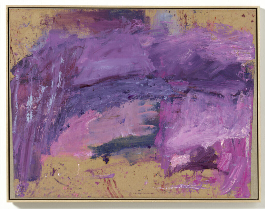 Sans titre (2025) de Martha Jungwirth. Huile sur papier marouflé sur toile.