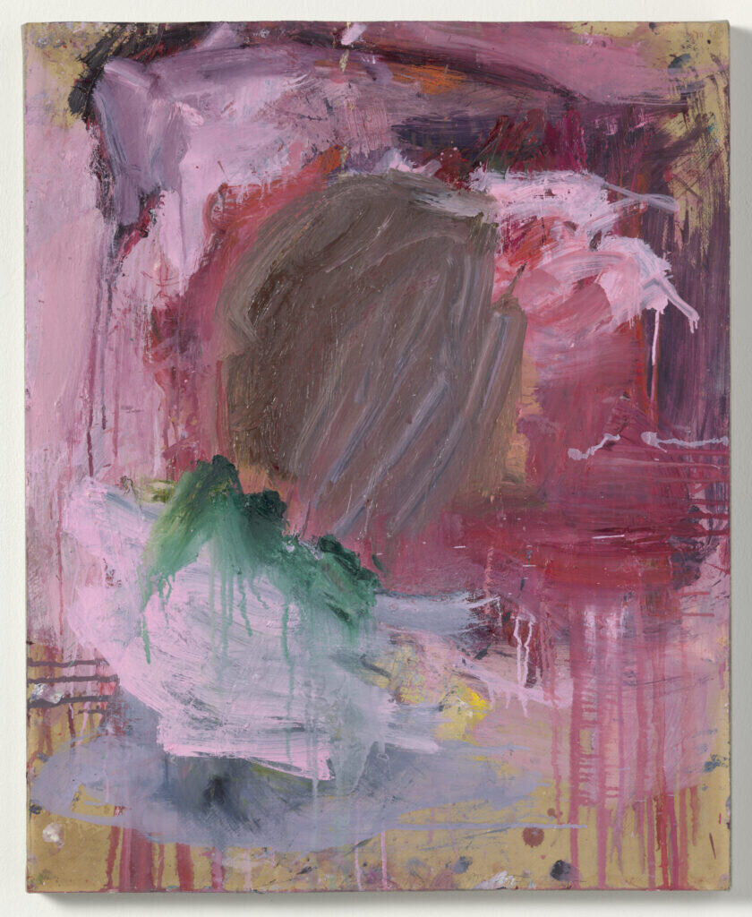 Sans titre (2025) de Martha Jungwirth. Huile sur papier marouflé sur toile.