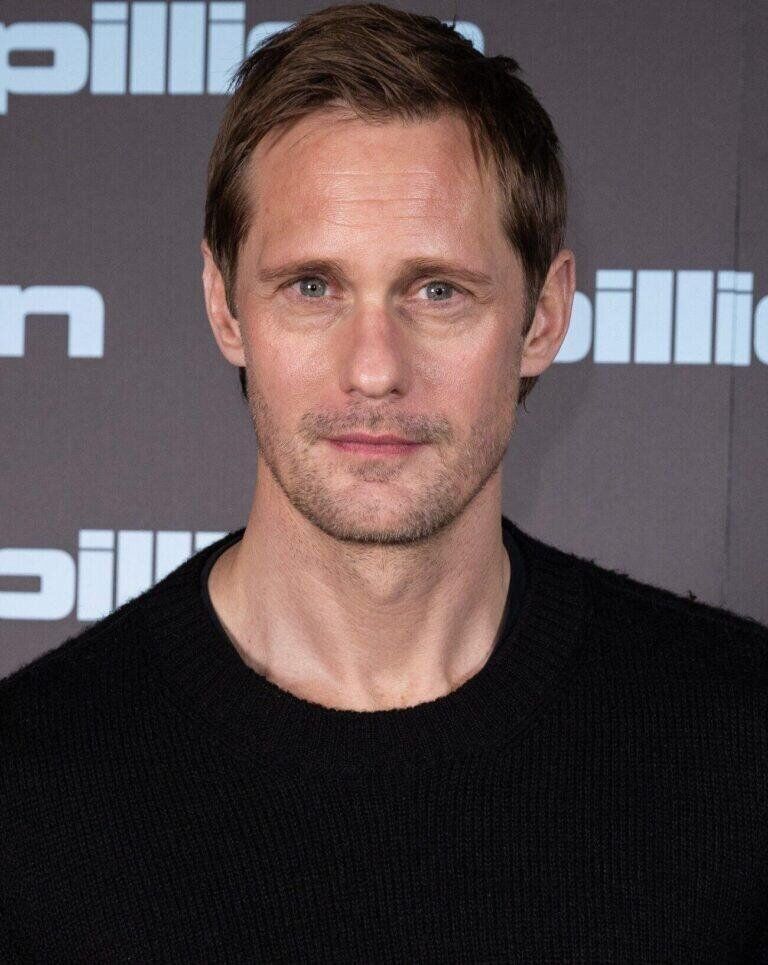 L'acteur Alexander Skarsgård lors de la projection du film Pillion en novembre 2025 à Londres. © Jeff Spicer/Getty Images.
