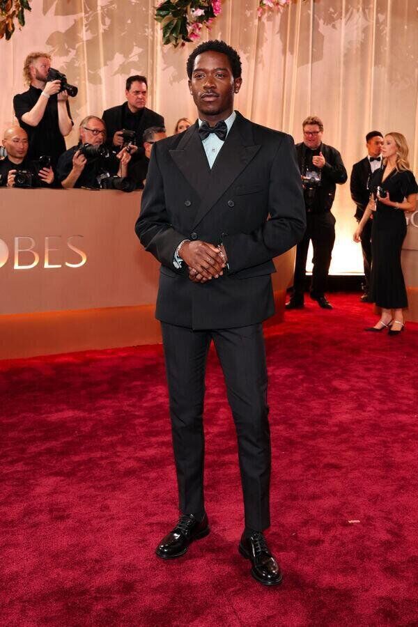 Damson Idris wearing Prada golden globes 2026