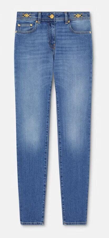 jean skinny délavé versace