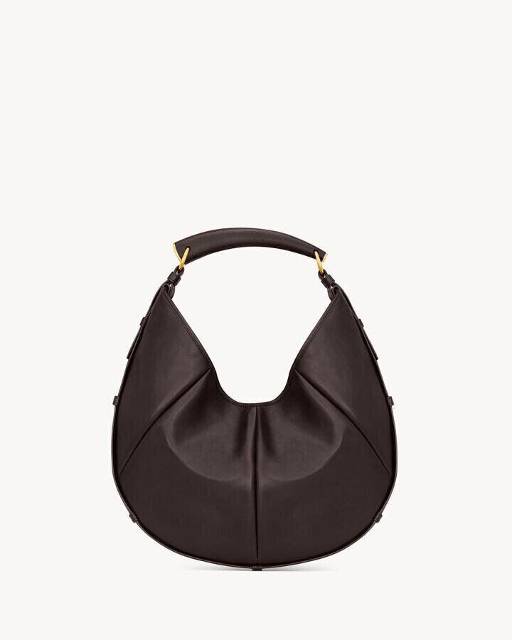 le sac mombasa en cuir couleur chocolat saint laurent