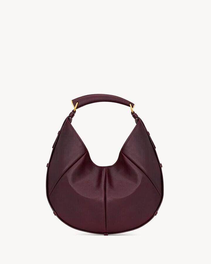 le sac mombasa en cuir bordeaux saint laurent
