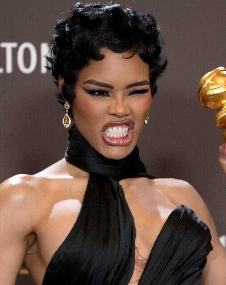 Teyana Taylor aux Golden Globes au Beverly Hilton, à Beverly Hills, le 11 janvier 2026. © Jeff Kravitz/FilmMagic via Getty Images.
