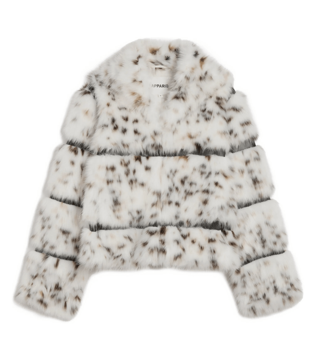 veste en fausse fourrure à imprimé animal apparis