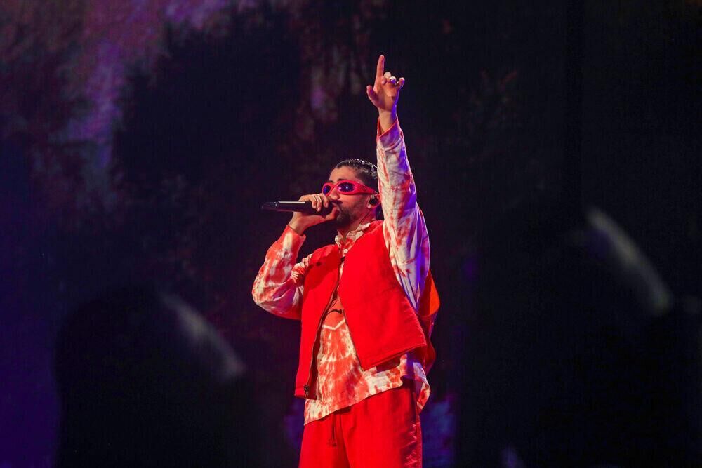 Bad Bunny lors d'un concert au festival Made In America, le 4 septembre 2022, à Philadelphie © Shareif Ziyadat/WireImage.