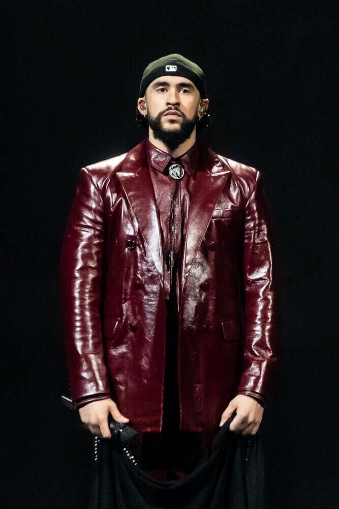 Bad Bunny lors d'un concert au Kaseya Center, le 24 mai 2024 à Miami. © John Parra/Getty Images.
