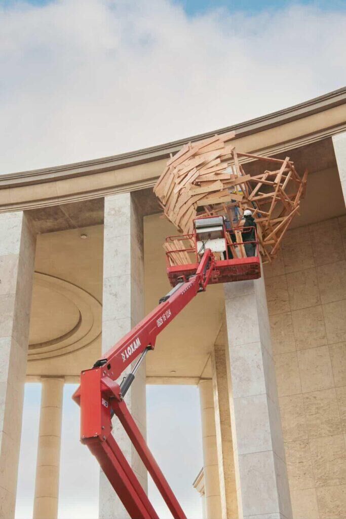 Nest by Tadashi Kawamata, Palais de Tokyo Ruinart.