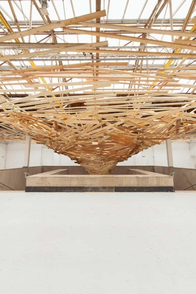 Tornado by Tadashi Kawamata, Palais de Tokyo Ruinart.