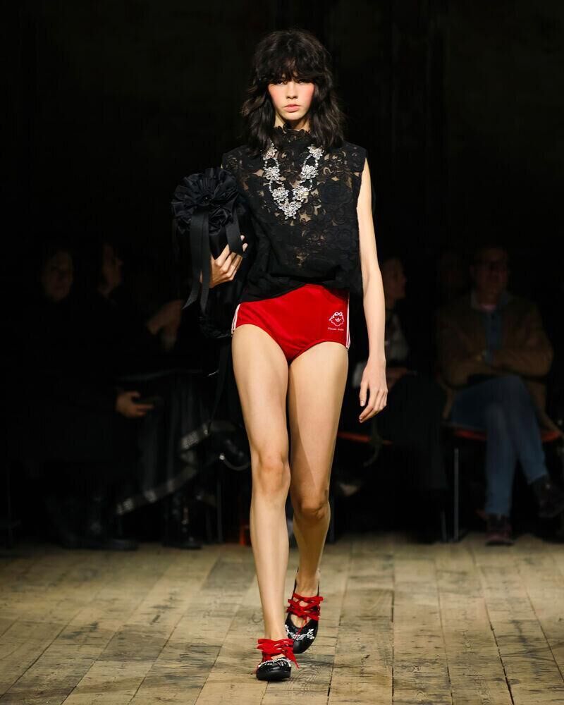 Adidas collaboration at the Simone Rocha Fall/Winter 2026-2027 show London Fashion Week.