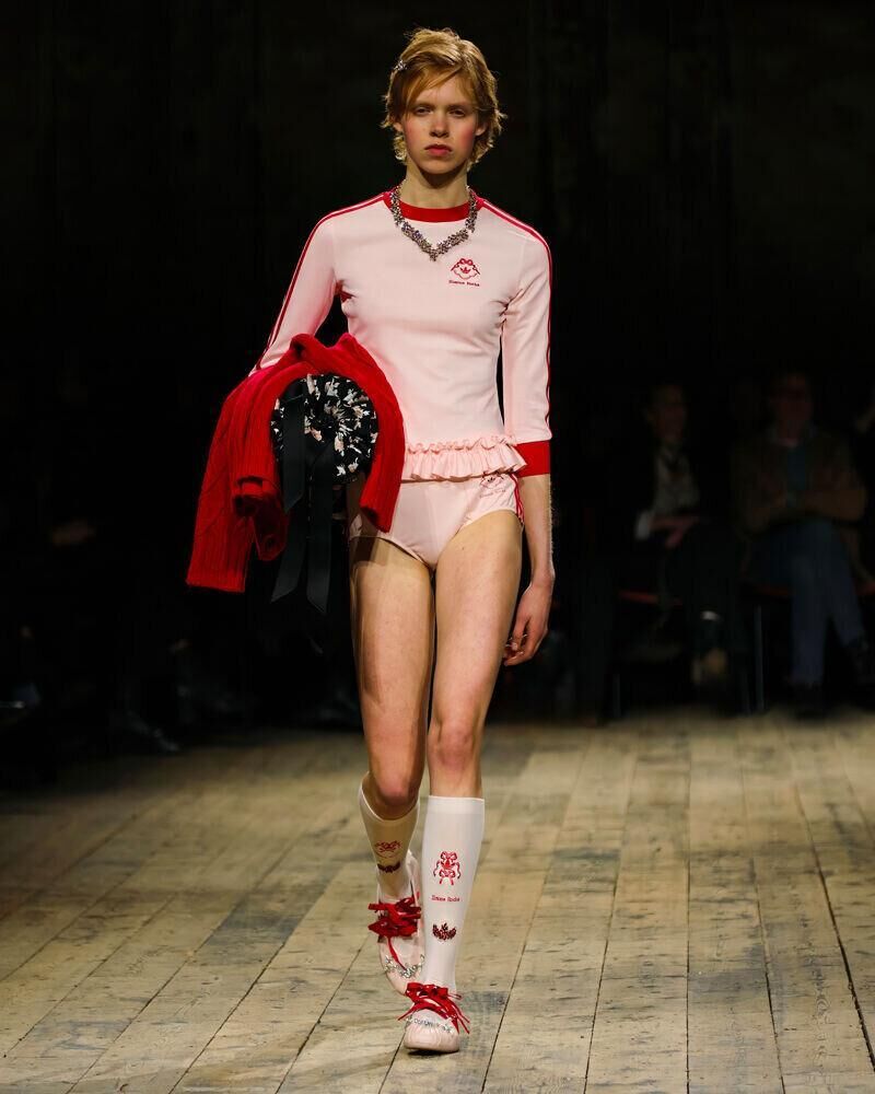 Adidas collaboration at the Simone Rocha Fall/Winter 2026-2027 show London Fashion Week.
