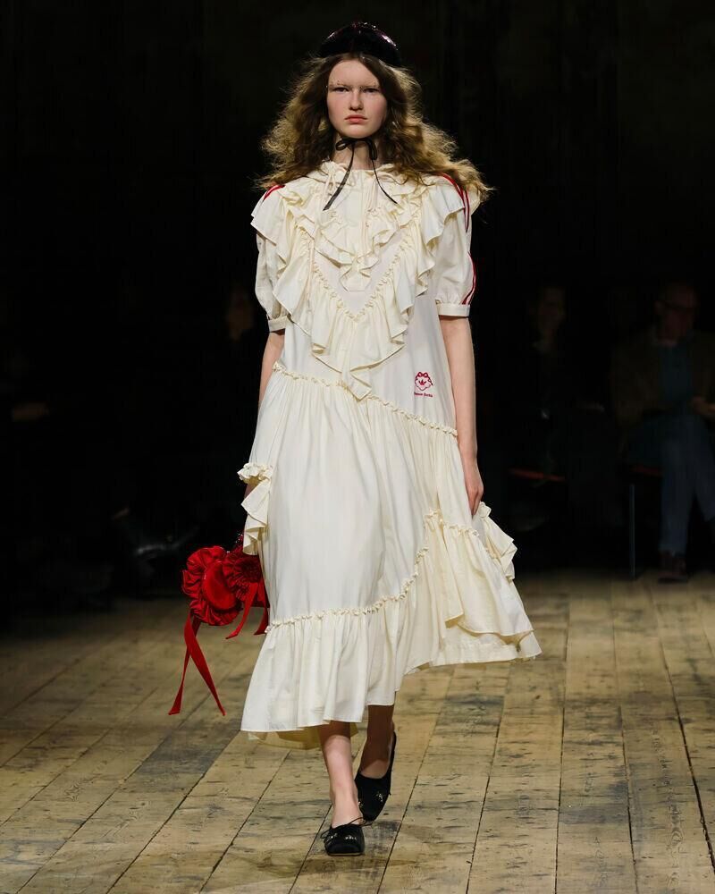 Adidas collaboration at the Simone Rocha Fall/Winter 2026-2027 show London Fashion Week.