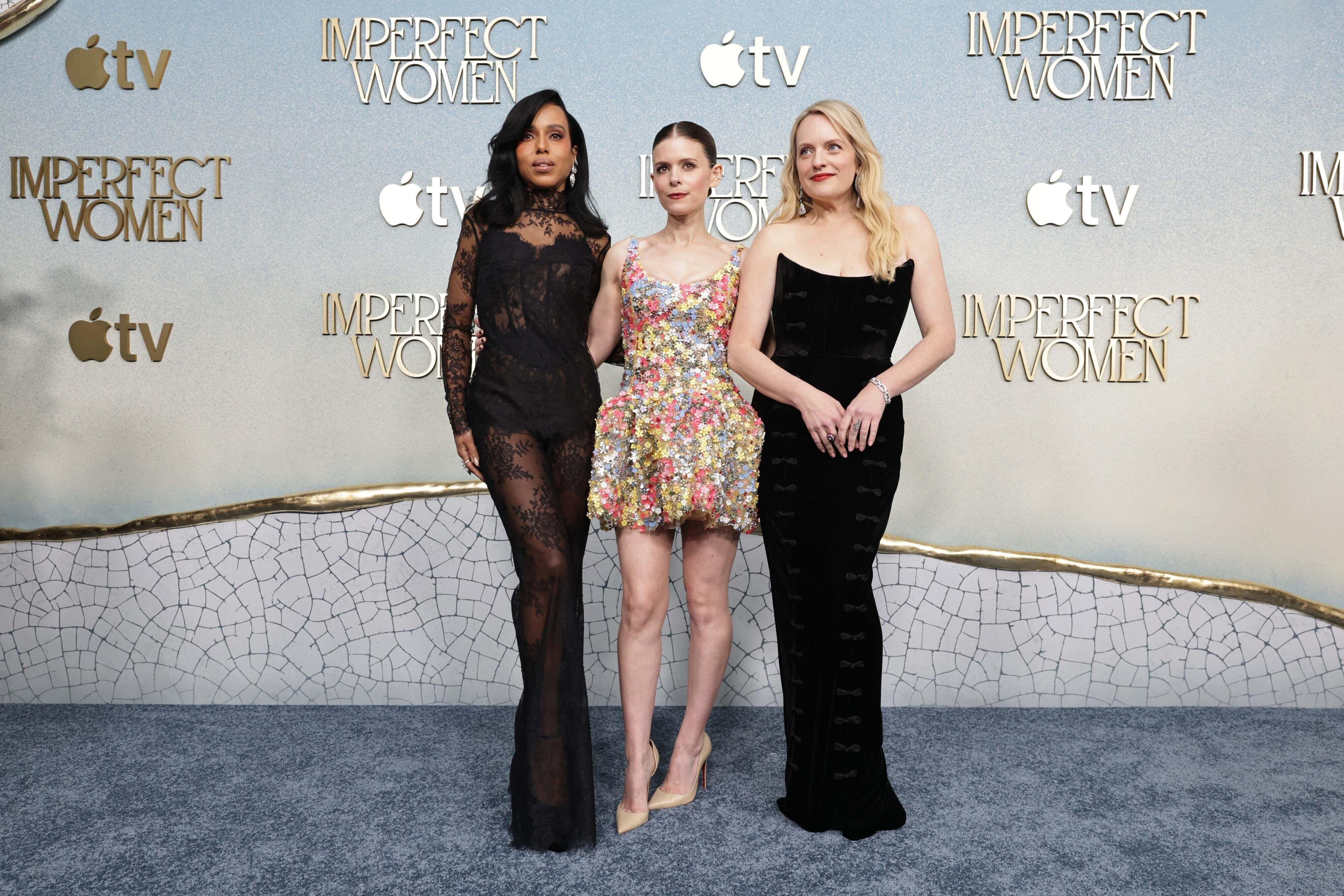 Kerry Washington, Kate Mara et Elisabeth Moss à l’avant-première de la série Imperfect Women à Los Angeles, le 10 mars 2026.