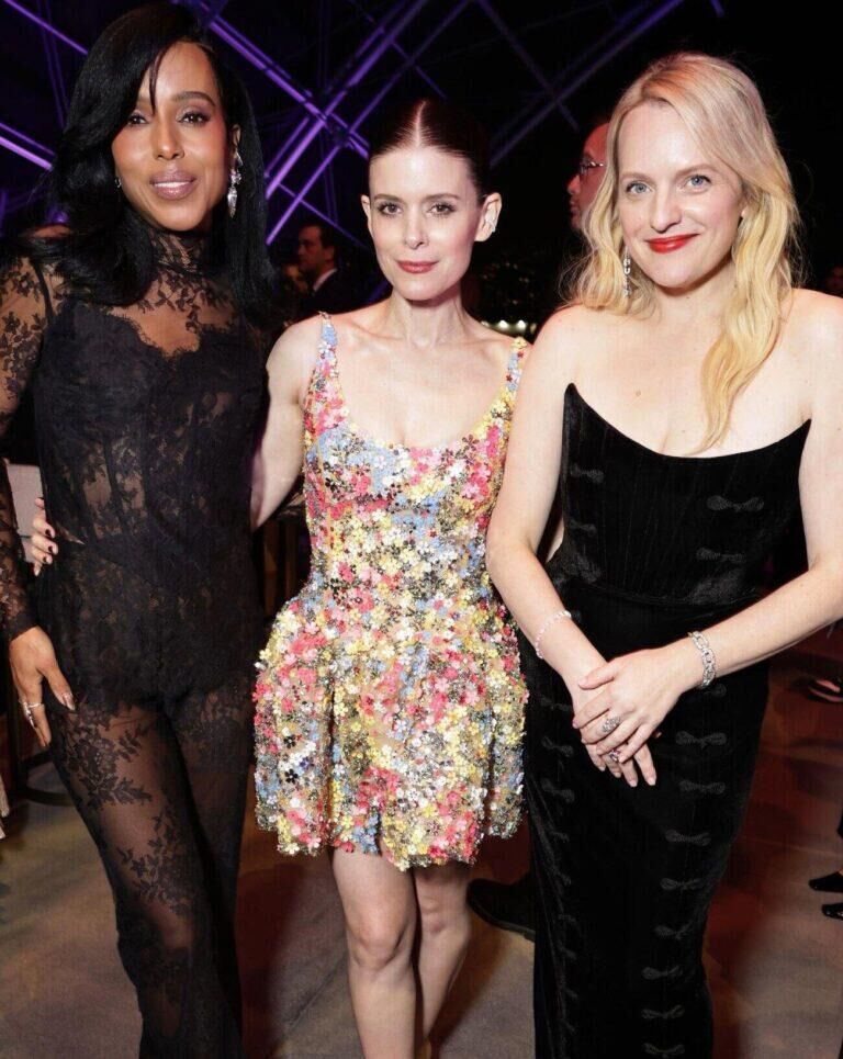 Kerry Washington, Kate Mara et Elisabeth Moss à l’avant-première de la série Imperfect Women (2026) à Los Angeles, le 10 mars 2026. © Eric Charbonneau/Apple TV via Getty Images.